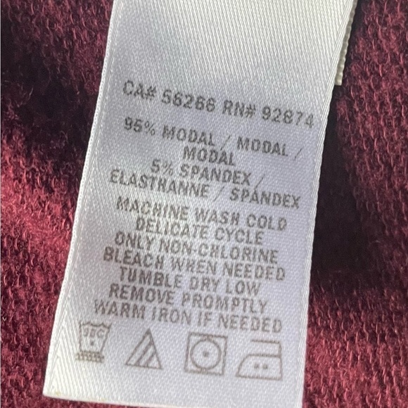 SPLENDID Cowl Neck Burgundy long Sleeve Sweater size S - Picture 5 of 8